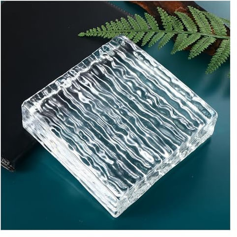 DXZXDJIU Hochtransparenter rechteckiger Glasbaustein – Massive Glasbausteine ​​für die Moderne Badezimmerrenovierung und Wohnzimmertrennwände(1pcs)