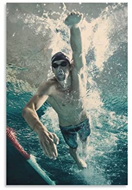 SDYYFF Foto Auf Leinwand 30 * 50cm Senza Cornice Michael Phelps auf Poster Decorazione Soggiorno Camera da letto Pittura