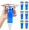 anti-retour - Valve en silicone - Design bleu - Bouchon de vidange avec protection contre les odeurs et attrape-cheveux - Noyau d'étanchéité sans eau pour douche - Filtre de sol sans