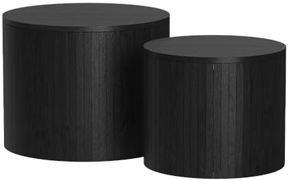 Vicco Couchtisch-Set Tavilo, Eiche/Schwarz, 48 x 48 cm 2 Teile