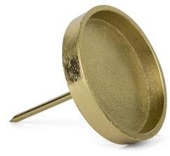 Riffelmacher Adventskerzen-Stecker Halter | Aluminium Gold | 1 Stück | 9,5×11,5 cm | Adventskranz Deko & Gesteck-Zubehör | 13796
