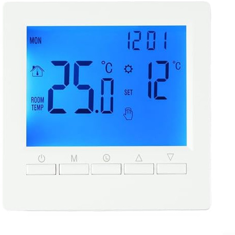 Digital Thermostat for Honeywell Programmable with LCD Display for Room Temperature Control, Heating Boiler, 5+2 Week Programming, Child Lock, Anti-Freeze Function