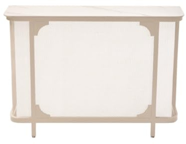 Heizungsregal aus Metall, Heizkörperverkleidung für Zuhause, Schiefer-Ablageplatte, mit Verstellbaren Fußstützen, für Das Wohnzimmer im Schlafzimmer zu Hause(White,80 * 25 * 80cm/31 * 8 * 31in)