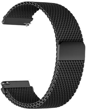 22mm Milanaise Magnetisches Armband für Garmin Venu 3 2/Forerunner 255 265/Vivoactive 4 Herren,Edelstahl Metall Loop Band für Samsung Galaxy Watch 3 45mm/Gear S3 Frontier,für Amazfit Balance/GTR 3 PRO