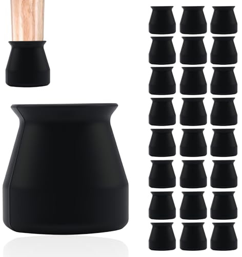 24 StückFilzgleiter für Stühle, für Rund,Schutzkappen für Stuhlbeine und Kratzer Beseitigen,18-28MM Verdickte Stuhlbeinschoner Schutzkappen für Rund Stuhlbeine zum Schutz von Böden (Kleine