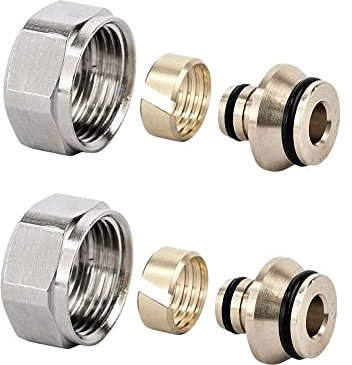 UFH 16 mm PEX Rohr eurocone Stecker für UFH mannigfaltigkeit Verschraubung 16 mm x 3/4 2 Stück