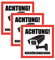 Print&Bind Center 3x ACHTUNG! Videoüberwachung Aufkleber 10,5x10,5cm Hinweisschild Warnaufkleber Kamera