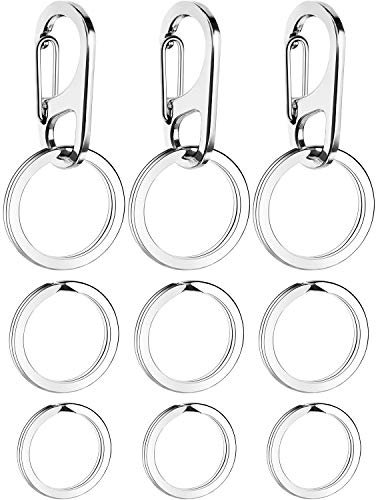 Jovitec 3 Ensembles Clip de Chien Durable ID Tag de Chien avec des Anneaux pour Harnais Colliers Chiens et Chats