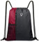 Sport-Rucksack mit Kordelzug für Damen, Herren, Kinder, große Größe, mit Reißverschluss und Netztaschen für Wasserflaschen, Damen, schwarz/red, 16 x 20