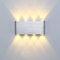 Lightess Apliques de Pared LED 8W Lámpara de Pared Interior Luz Moderna Luz de Aluminio Iluminación para Escaleras Pasillo Corredor Dormitorio (blanco cálido)