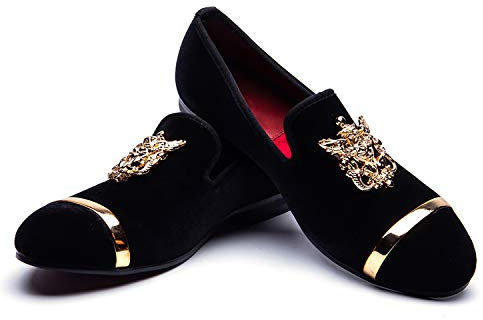 JITAI Mocassini Eleganti da Uomo Moda Scarpe Casual Scarpe Eleganti da Uomo, Nero 06, 45 EU (12 UK)