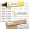 Sunnywall® Adressetiketten Adressaufkleber personalisiert - 110 Klebeetiketten Schmetterling 53x21mm | Aufkleber mit Wunschtext