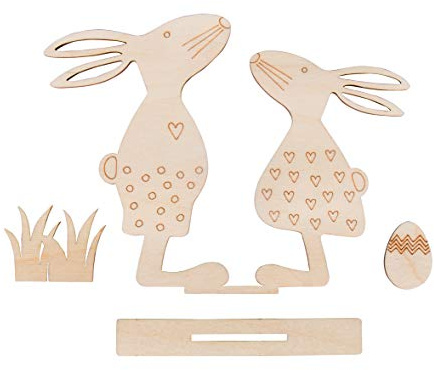 Rayher Holzmotiv Osterfreunde, FSC Mix Credit, natur, 20,3x15,5cm, 62942505