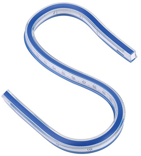 Flexibles Kurvenlineal, 12/24 Zoll Flex Design Regel Messwerkzeug Bastelbedarf für Konstruktionszeichnung Zeichnung grafiken Bekleidung malerei Design[30cm]Maßbänder