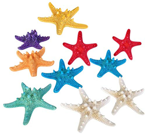 LIOOBO 10Pcs Ornamenti Stella di Mare Oceano Tema Stella Conchiglia Artigianato da Spiaggia Progetto Artigianale Fai da Te Decorazione della Casa di Nozze (Colore Misto)