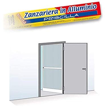 ZANZARIERA PER PORTA UNICO BATTENTE TELAIO IN ALLUMINIO 100X240 cm BRONZO