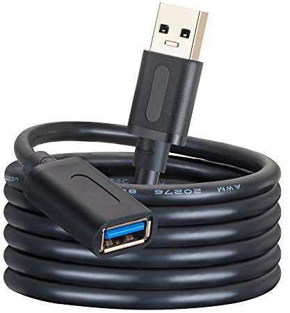 Rallonge USB 3.0 de 20 m, rallonge USB 3.0 haute vitesse type A mâle vers A femelle pour Playstation, Xbox, lecteur flash USB, lecteur de cartes, disque dur, clavier, imprimante, scanner (20 pieds/6m)