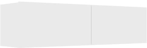 vidaXL TV Schrank mit 2 Klapptüren TV Möbel Hängeboard Lowboard Fernsehschrank Fernsehtisch Sideboard HiFi Weiß 120x30x30cm Holzwerkstoff