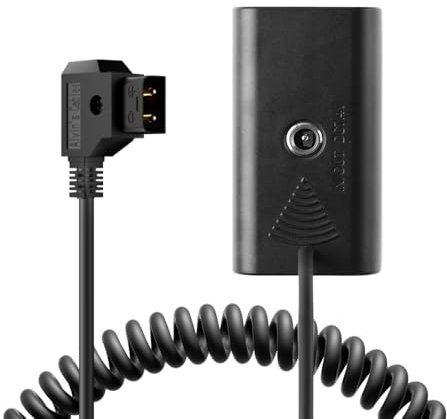 Alvin's Cables NP F550 Batteria fittizia a D Tap Cavo di alimentazione a spirale per Sony NP F550 | F570 | F970 | Atomos Ninja V Monitor Aggiornato