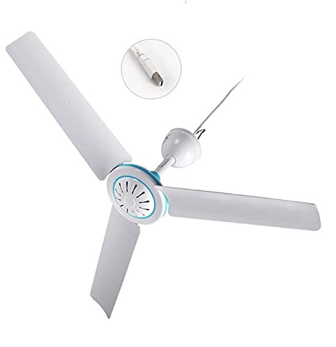 WQAZ Household silent ceiling fan Universal household 12V ceiling fan air cooler hanging tent fan, with 2.4m cable, and 5V ceiling fan air cooler, can hang USB po Flexibility strong wind softer