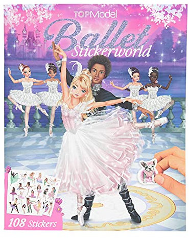 Depesche 11581 TOPModel - Stickerworld Ballet, Stickerheft für Mädchen mit 20 Ballett-Motiven und 108 Stickern zum Aufkleben und Verzieren, ca. 26 x 21 x 0,5 cm