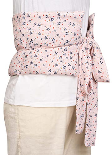 Weizenkissen für Mikrowelle, 100% Baumwolle Wärmekissen aus Pique Stoff, getrennte Kammern - Weizenkissen zum Umbinden 65x23cm