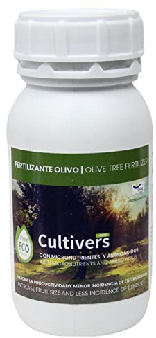 CULTIVERS Fertilizante Olivo Ecológico Líquido 250 ml. Abono 100% Orgánico con Macronutrientes y Micronutrientes. Mejora la fructificación, cantidad y Calidad de la Oliva (250 ML)