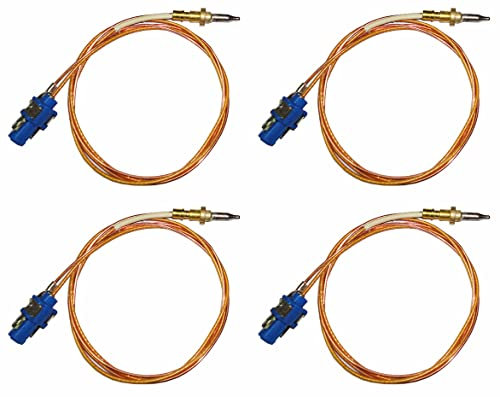 Franza - Termocoppia di sicurezza per Whirlpool Ignis Terim Bauknecht lunga 520 mm. - 481010566187-481010566198 - C00311051 - per cucina piano cottura - H4794 (4 pezzi)