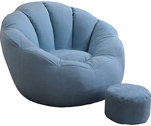 Amsg Bean Bag Sofas Protector, Ohne Füllung Indoor Bodenkissen Chair,Bean Bag Chair Sofa Couch Cover Für Erwachsene Und Kinder,Sky Blue,95x95x75cm