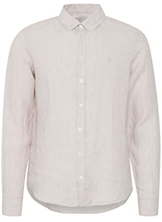 CASUAL FRIDAY CFAnton Herren Freizeithemd Hemd Basic Leinenhemd Button-Down-Kragen Regular Fit, Größe:XXL, Farbe:Chateau Gray (154503)
