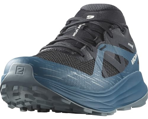 Salomon Ultra Flow Gore Tex Herren Trail-Laufschuhe, Outdoor-bereit, Dämpfung von der Straße bis auf die Trails, Gemischtes Gelände, Black, 45 1/3
