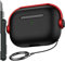R-fun Funda para AirPods Pro (2ª/1ª generación), Funda Protectora para Auriculares de música con Bloqueo Seguro y Kit de Limpieza Compatible con Apple Airpods Pro 2022/2019, Negro/Rojo