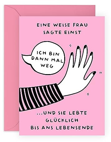 Central 23 Lustige Abschiedskarte - Neue Job karte für Frauen – 'EINE WEISE FRAU SAGTE EINST ' – Glückwunschkarte für Freundin Kollegin Bossin – Jobwechsel Rücktritt Ruhestand