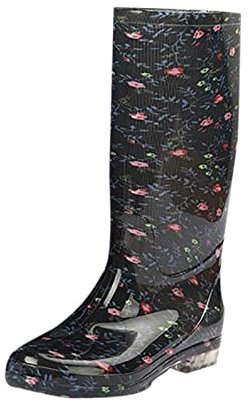 Stivali Pioggia Donna Leggeri Antiscivolo Stivaletti Pioggia Donna Leggero Stivali in Gomma Donna Caldi All'aperto Stivali da Donna Alti Allagamento Outdoor Scarpe Gomma Morbidi