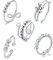 VIKY 5 Stück Verstellbare Anti Stress Ring, Linderung von Ängsten Anxiety Ring Bunte, Angst Spinning Ringe mit Perlen,Offene Fidget Rings, Antistress Ringe Stressringe für Mädchen und Frauen