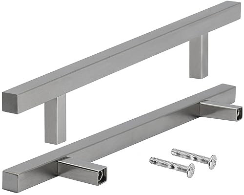 Stahlia Möbelgriffe 10x10mm 5 Griffe Lochabstand 192mm Echt Edelstahl gebürstet Schrankgriffe für Schrank Badezimmer Wohnzimmer Möbel Bad Möbel & Schränke Schubladengriffe Küchengriffe Relinggriff