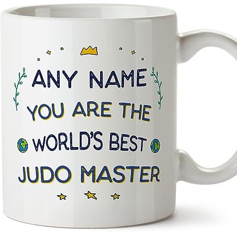 Mugffins Tasses Personnalisables pour JUDOKA - En Anglais - Cadeau Personalisé- World's Best - 11 oz / 330 ml