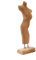 CREEDWOOD Holz SKULPTUR Torso | 57 cm, Teakholz | Weiblicher Torso, Holz Figur, Frau Statue auf Sockel, ästhetischer Körper Skulptur, Torsofigur, dekorative Teak Skulptur