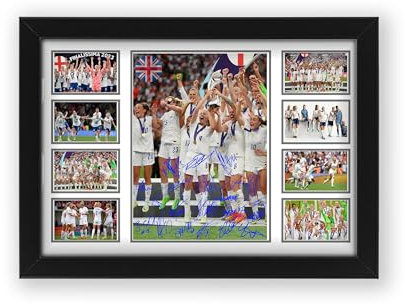 AllStarMedia England Womens Football Team Limited Edition Signed Autograph Poster Print - Memorbilia Sport Artwork For Every Football Fan - World Cup - European Cup (Unframed, A4 (30x20cm))