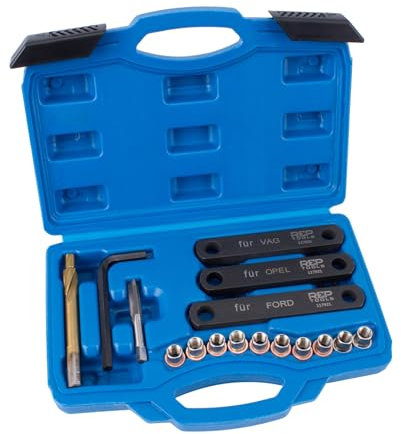 Bremse Gewinde Reparatur Satz M9x1.25 für Bremssattel Führungsbolzen passend für VAG und Fahrzeuge weiterer Hersteller, Gewindebuchsen