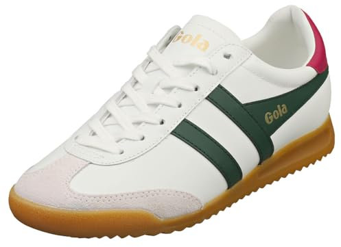 Gola Classics Torpedo 80S Gum Sole Wingflash Brandin Women's Leather Trainers (Weiß Grün, EU 38)