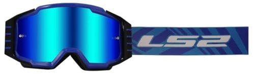 LS2 crossbril Charger Pro Blauw met Blauw Iridium Vizier