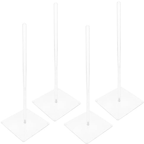 Hoement 4stücke Donut-ständer Aus Transparente Display-halter Für Party-bankette Donuts Präsentationsständer Mit Stabilen Standfuß Für Hochzeiten Und Feiern