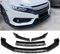 Auto-Frontstoßstangen-Lippenspoiler-Splitter für H-onda Civic 2016-2018,Unterlippen-Diffusor-Spoiler,Karosserie-Kit