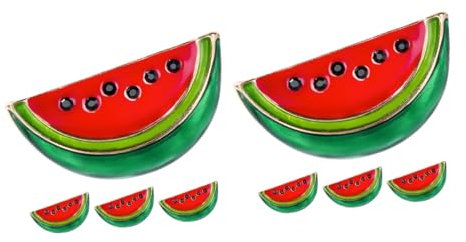 SHOWERORO 8stücke Cartoon Wassermelonen Brosche Für Damen Kreative Anstecknadel Für Kleidung Für Schals Und Kleider Modisches Accessoire Für Verschiedene Anlässe