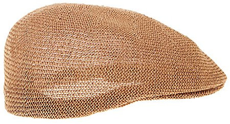 Siepificius Sombrero de paja transpirable para hombre, boina de periódicos, gorra de hiedra, gorra plana, color negro, caqui, 58