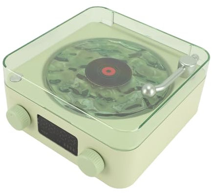Vintage Waves Player-Lautsprecher mit Umgebungslicht und Plattenspielerfunktion Zum Schlafen und Entspannen – Grün (Green)