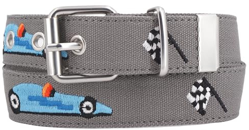 EANAGO Kinder Gürtel robuster Stoffgürtel mit Stickerei verstellbar | Für Kinder ca. 3–12 Jahre (Taillenumfang 52-67 cm), bequeme Schnalle, hochwertiges Accessoire für Schule, Freizeit & Alltag