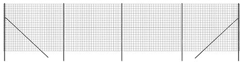 Hundezaun Garten Sichtschutz Zaun Zaunelemente Teichzaun - Maschendrahtzaun Anthrazit 1,6x10 m Verzinkter Stahl für Garten Camping Bauernhof Höfe