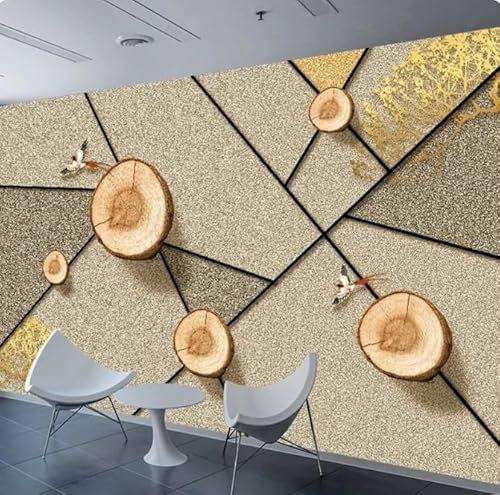 pdghsdkgjh Murals Wallpaper Photo Abstract Wood Geometric TV Sofa Background Wall Home Decor